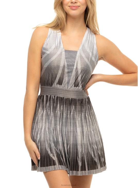 נשים שָׁחוֹר קיבלתי את שמלת הקפלים Z2PR525 K-Swiss שמלות