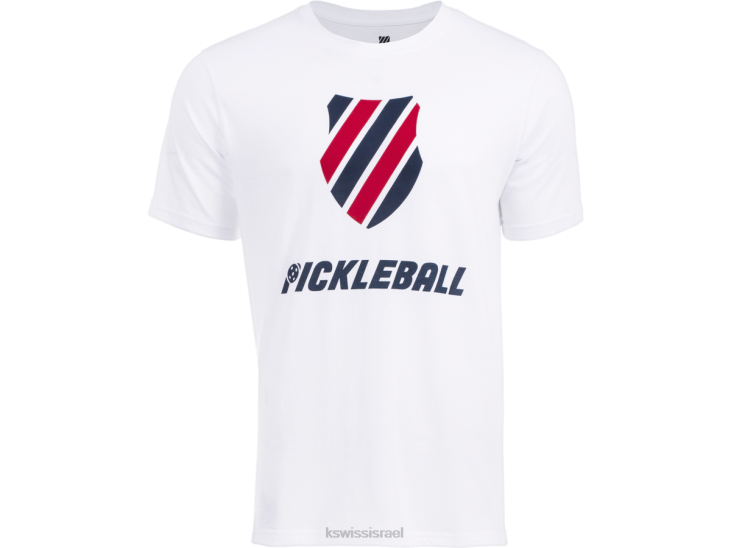 גברים לבן/כחול/אדום חולצת טריקו של pickleball Z2PR194 K-Swiss לבוש
