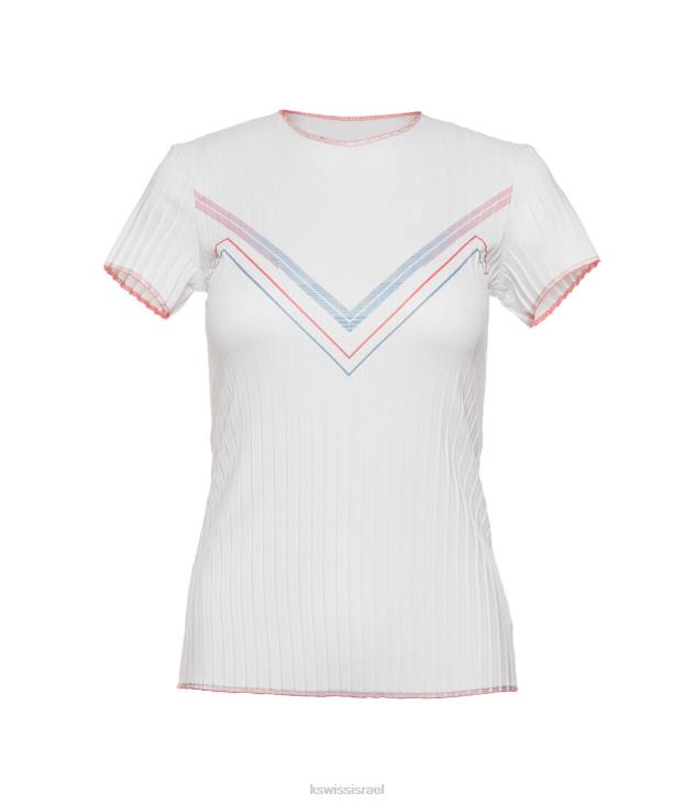 נשים לבן צוות s/s קפלים Z2PR582 K-Swiss לבוש